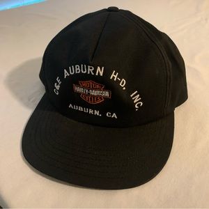 Vintage Harley-Davidson Embroidered Hat from Auburn, California- Snap Back
